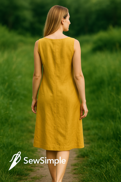 linen dress sewing pattern, summer linen dress pattern, sleeveless A-line dress, beginner-friendly sewing pattern, sewing pattern XS-5XL, casual summer dress pattern, easy linen dress pattern, sewing pattern PDF, DIY linen dress, shift dress pattern, A-line summer dress, comfortable dress pattern, simple dress pattern, linen shift dress, sewing tutorial PDF, summer sewing projects, breathable dress pattern, summer fashion sewing, casual dress pattern, women’s dress pattern, sleeveless dress pattern, sewing 